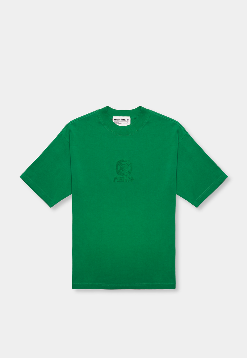 Ashluxe Embroidered Emblem T-Shirt Green