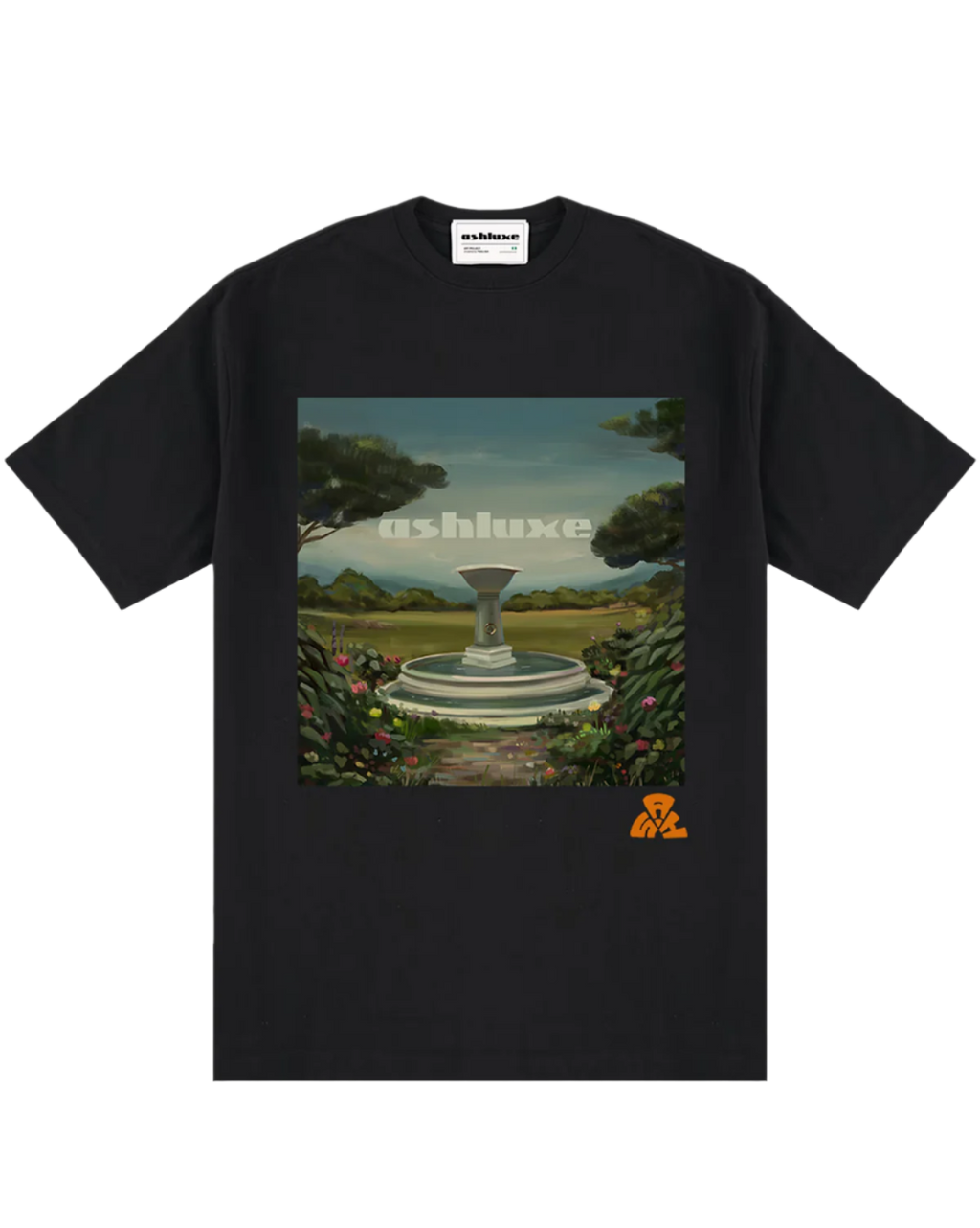 Ashluxe Fountain Tshirt Black ASHLUXE