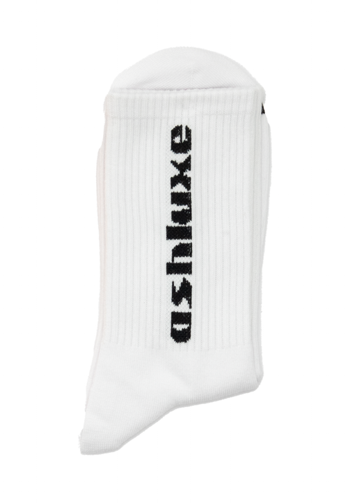 Ashluxe Logo Socks - White