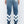 Ashluxe Leather Patch Denim Pants 00237A-Blue