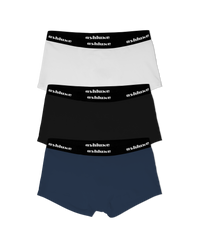 Ashluxe 3 in 1 Female Briefs - White Navy Black