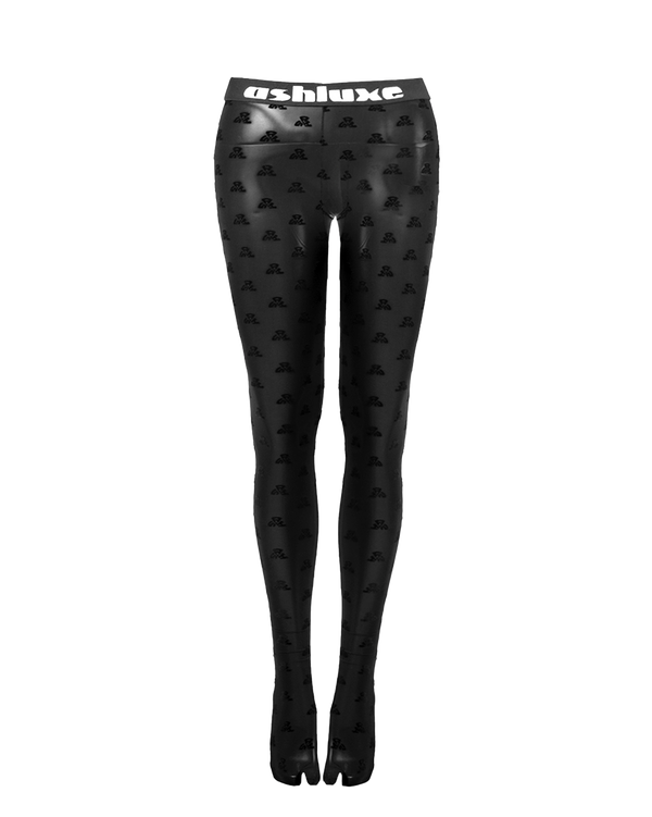 ASH Mesh Branded Body Leggings - Black/White