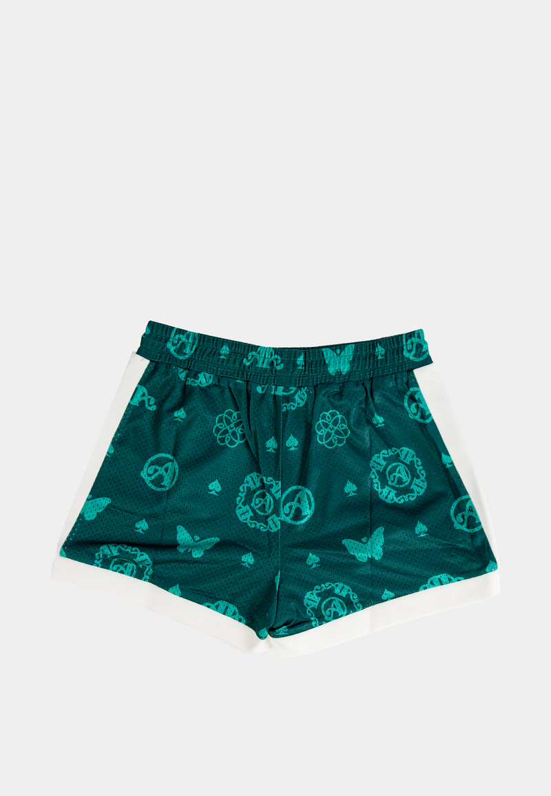 Ashluxe Green Female Basketball Short