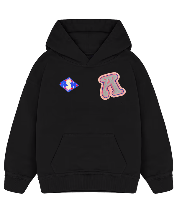 Ashluxe Patch Logo Hoodie Black