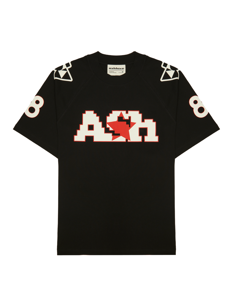 Ashluxe Digital Print Sport Jersey Black