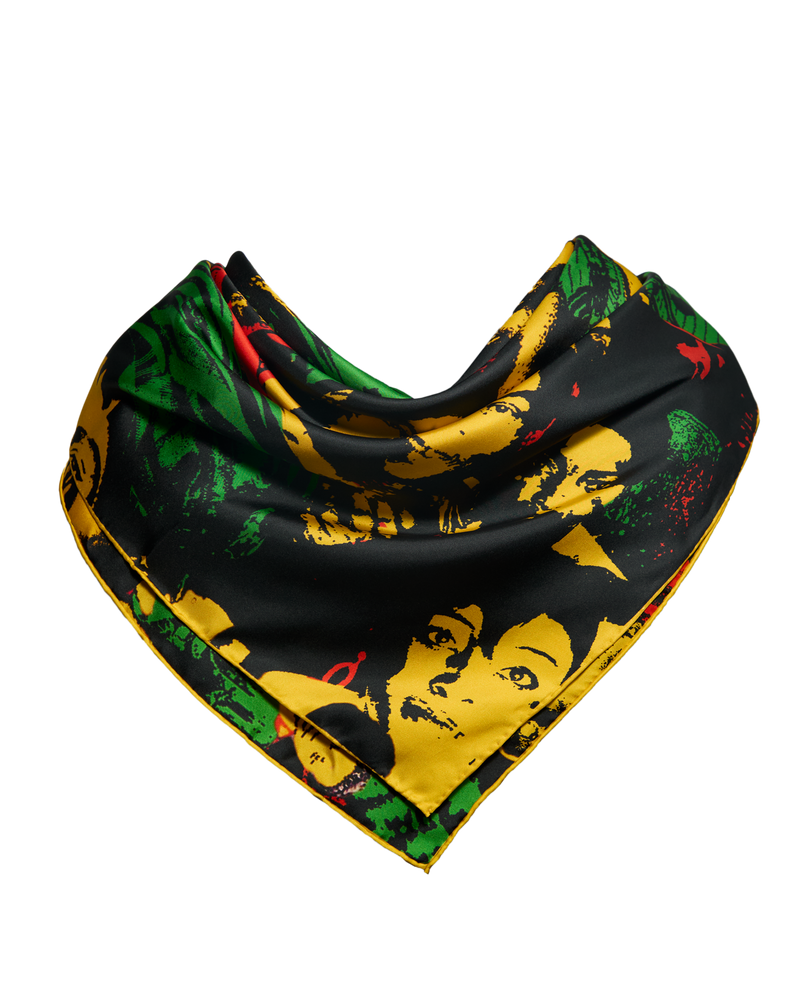 Ashluxe Fela's Culture Mosaic Scarves - Yellow Black