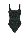 Ashluxe Female Patterned Swimsuit - Green