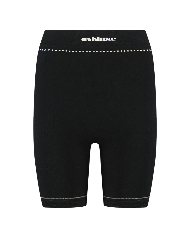 Ashluxe Female Active Biker Shorts Black White