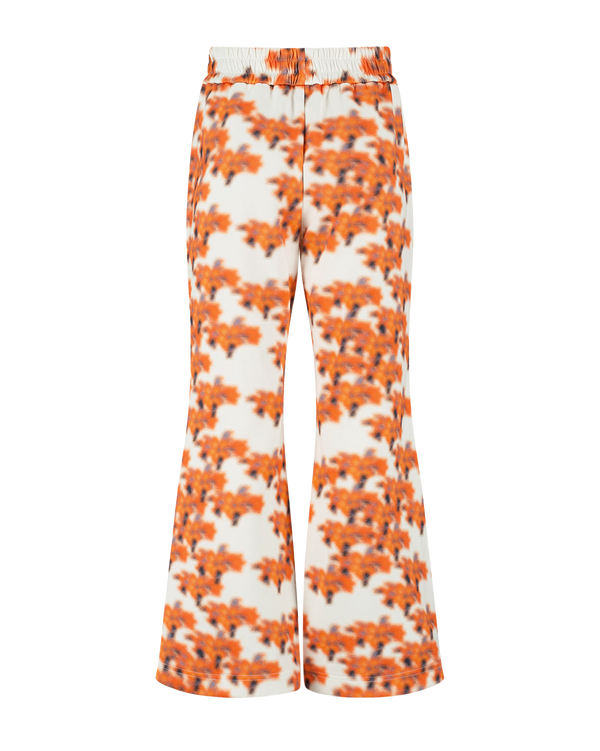 Ashluxe Female Printed Track Pant Orange Flower Aop