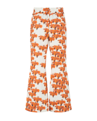 Ashluxe Female Printed Track Pant Orange Flower Aop