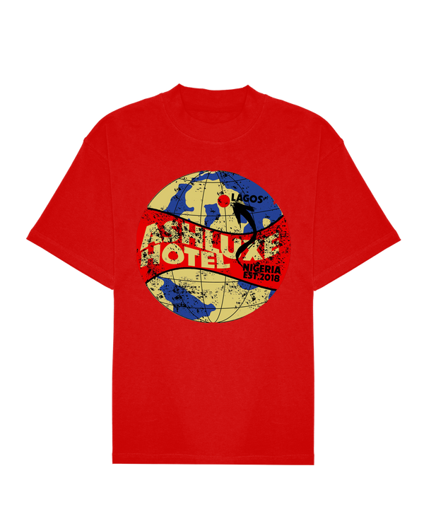 Ashluxe Hotel Illustration Tee Red