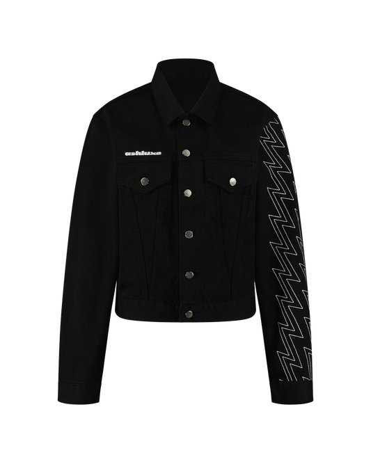 Ashluxe Men's Denim Trucker Jacket - Black