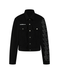 Ashluxe Men's Denim Trucker Jacket - Black