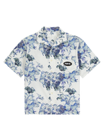 Ashluxe Men's Printed S/S Bowling Shirt Blue Flower Aop