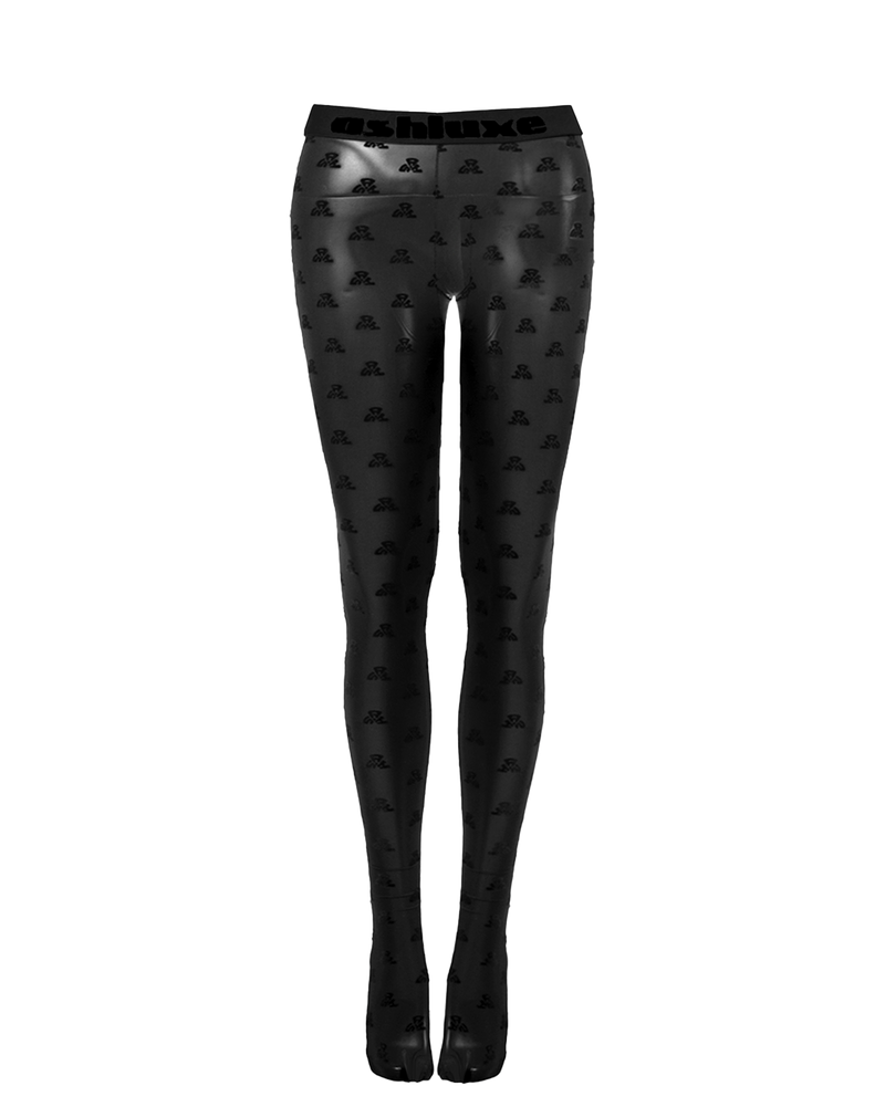 Ashluxe Mesh Unbranded Body Leggings - Black