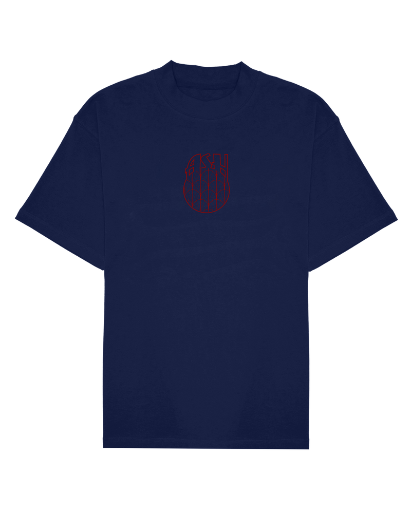 Ashluxe Stitched Emblem T-shirt Navy