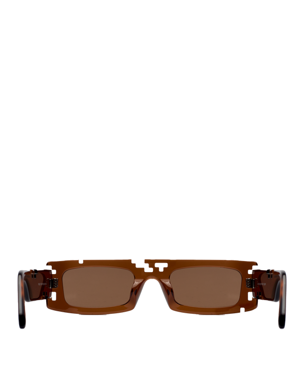 Ashluxe Pixel Cut Earth Brown Sunglasses