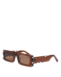 Ashluxe Pixel Cut Earth Brown Sunglasses