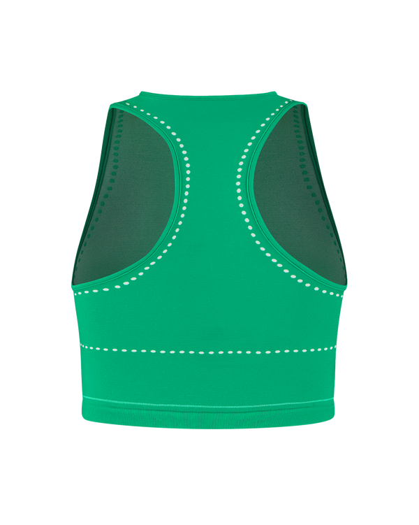 Ashluxe Female Active  Top Green White