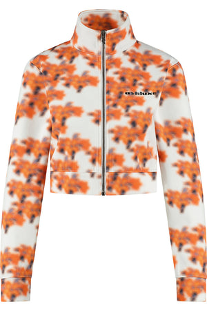 Ashluxe Female Track Flower Jacket - Orange