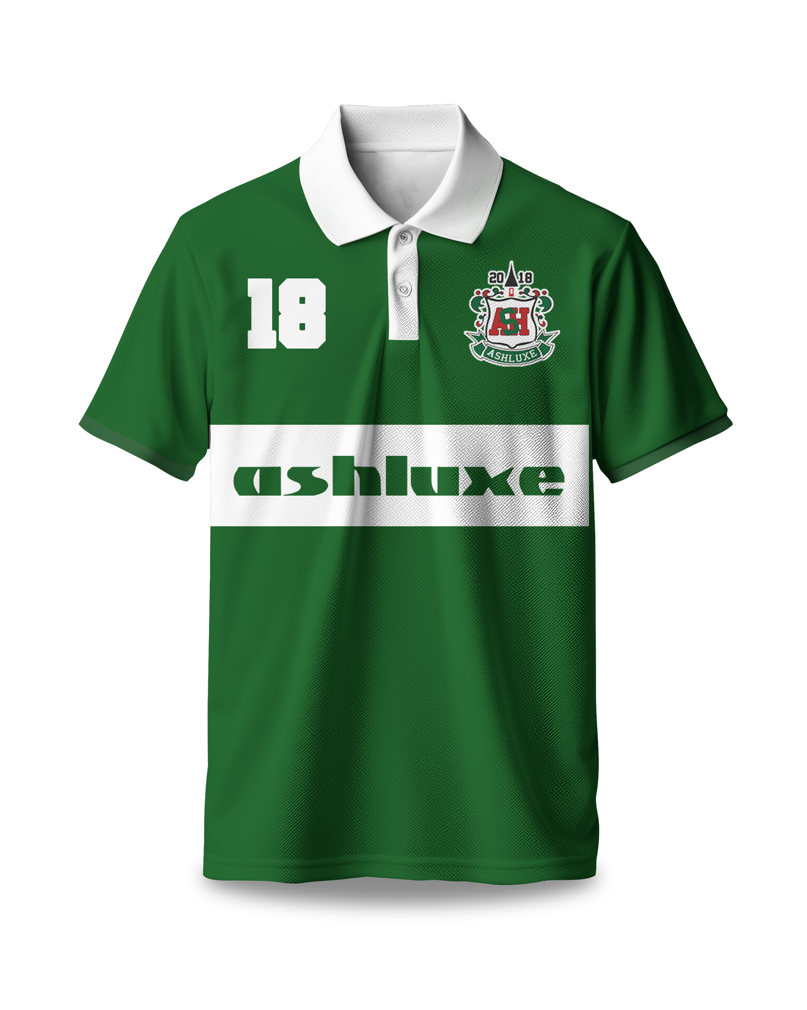 Ashluxe crest logo Polo Green