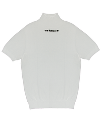 Ashluxe Ribbed Turtleneck Tee White