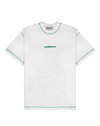 Ashluxe Green Threaded Tee White