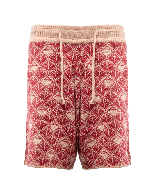 Ashluxe  Monogram Knitted Short Pink