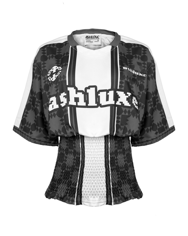 Ashluxe Pixel Ruched Female Jersey Black