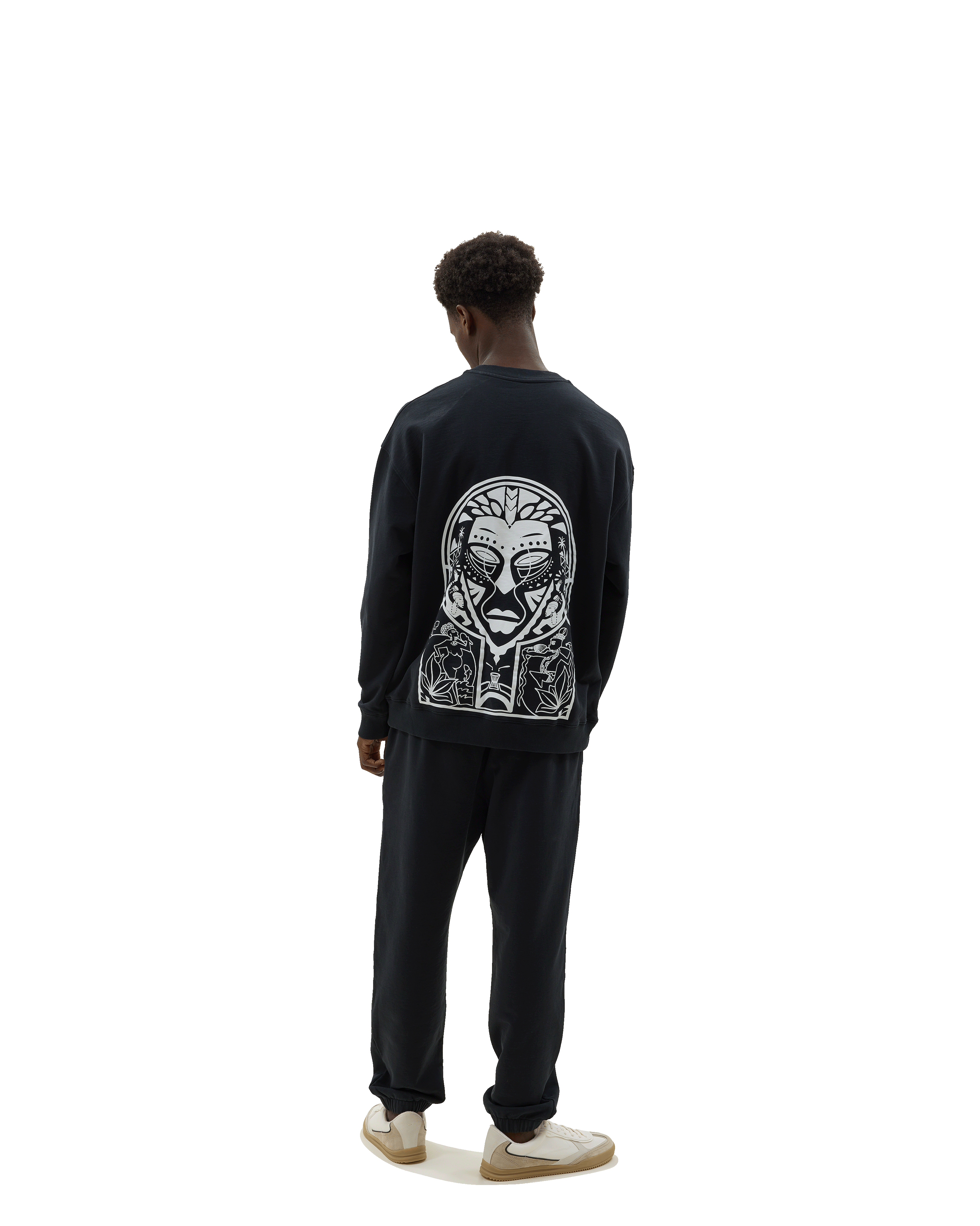 Mask Graphic Sweatshirt ASHLUXE Mask graphic sweatshirt ashluxe