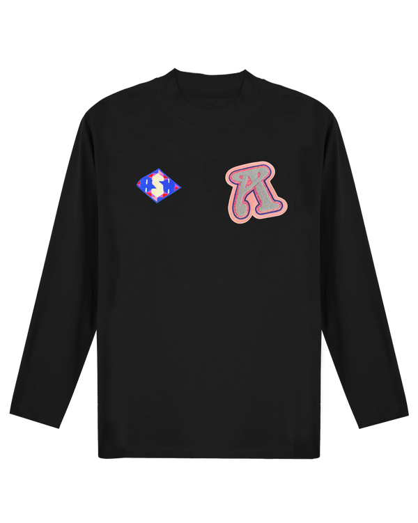 Ashluxe Patch Logo Longsleeve Sweatshirt  Black