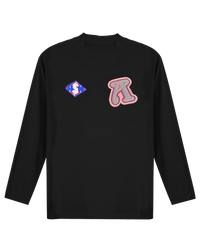 Ashluxe Patch Logo Longsleeve Sweatshirt  Black