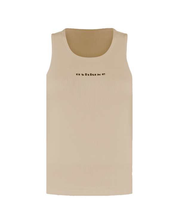 Ashluxe Logo Tank Top Beige