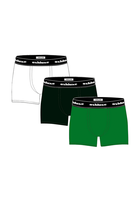 Ashluxe 3 set Logo Band Trunk Black White Green