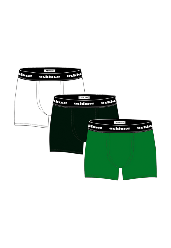 Ashluxe 3 set Logo Band Trunk Black White Green