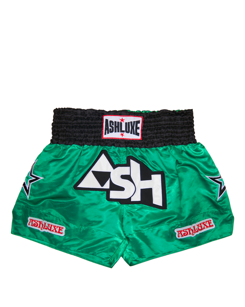 Ashluxe Boxing Trunk Green White