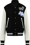 Ashluxe Men's Varsity Jacket Black White