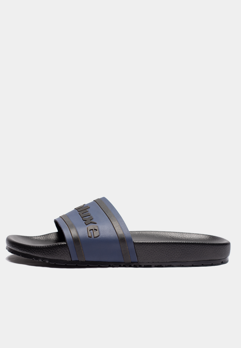 Ashluxe Leather Slides - Blue