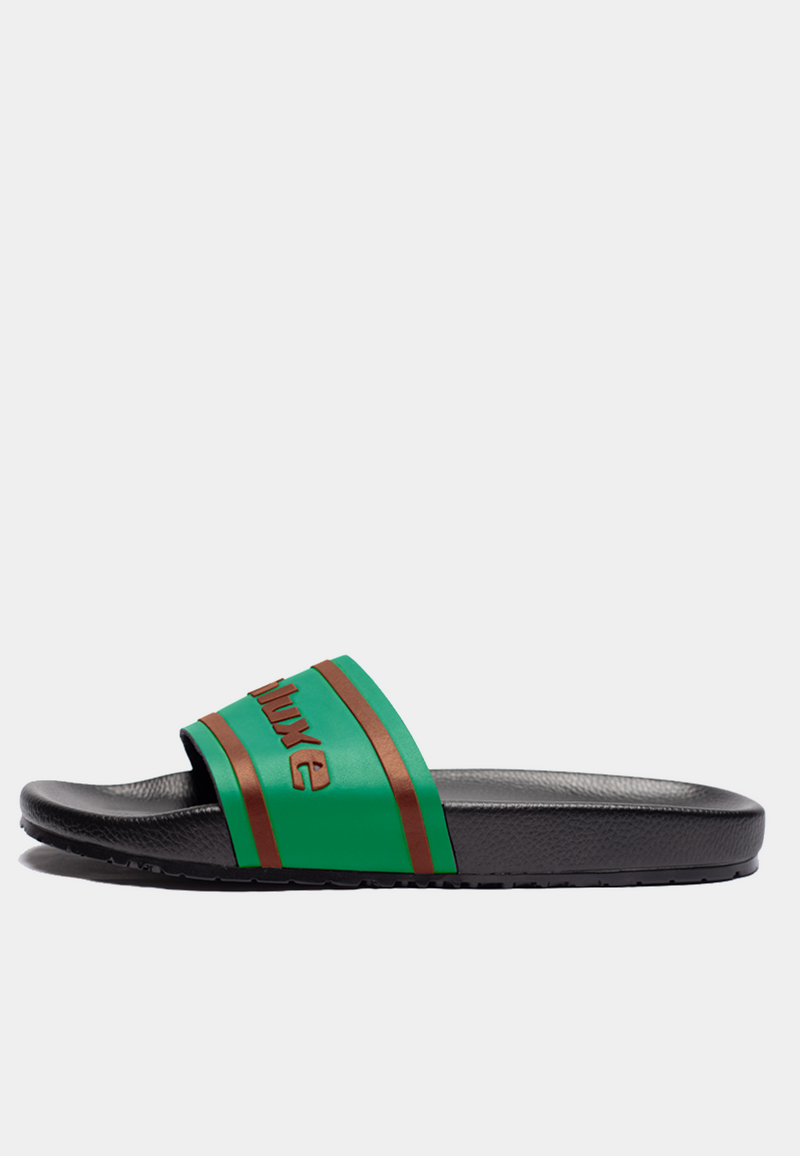 Ashluxe Leather Slides - Green