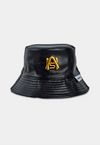 ASHLUXE Reversible Leather Bucket Hat - Black