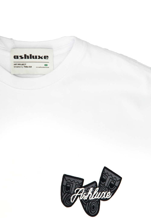 Ashluxe Mask Badge T-Shirt - White