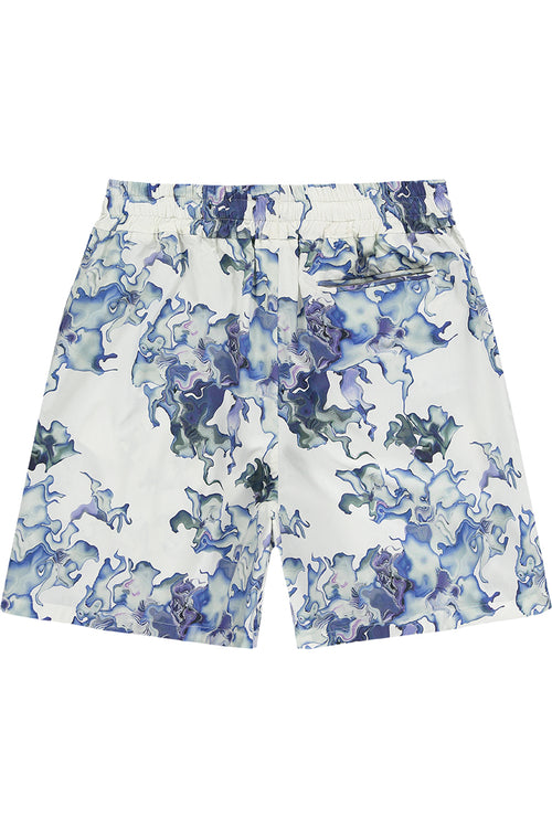 Ashluxe Men's Printed Flower Shorts - Blue