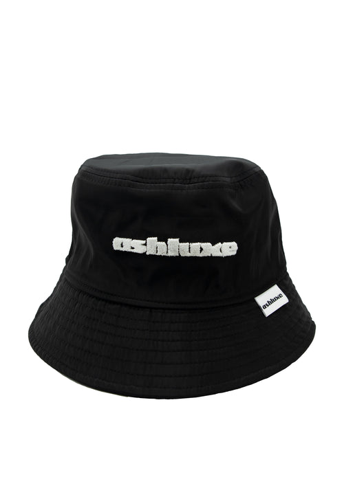 Ashluxe Reversible Brim Logo Bucket Hat - Black