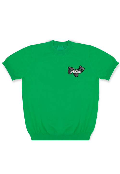 Ashluxe Ribbed Mask Badge T-Shirt - Green