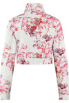 Ashluxe Track Floral Cropped Jacket - Pink