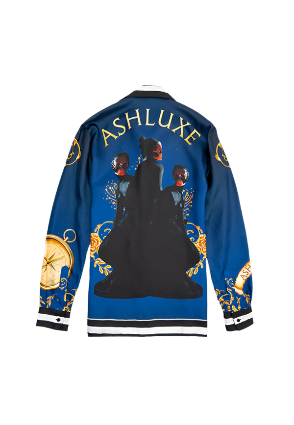 ASHLUXE Night Sky Silk Shirt