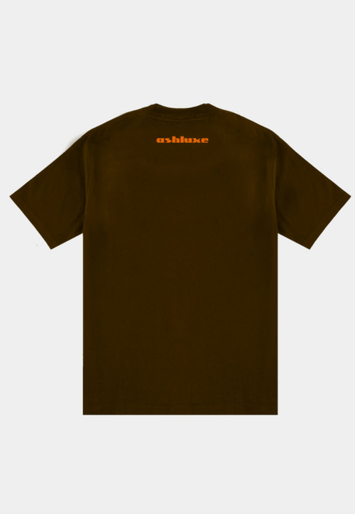 ASHLUXE Over portrait T-shirt - Brown