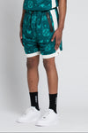 ASHLUXE Paradise Basketball Green Shorts