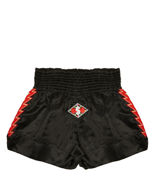 Ashluxe Boxing Trunk Black Gold Red